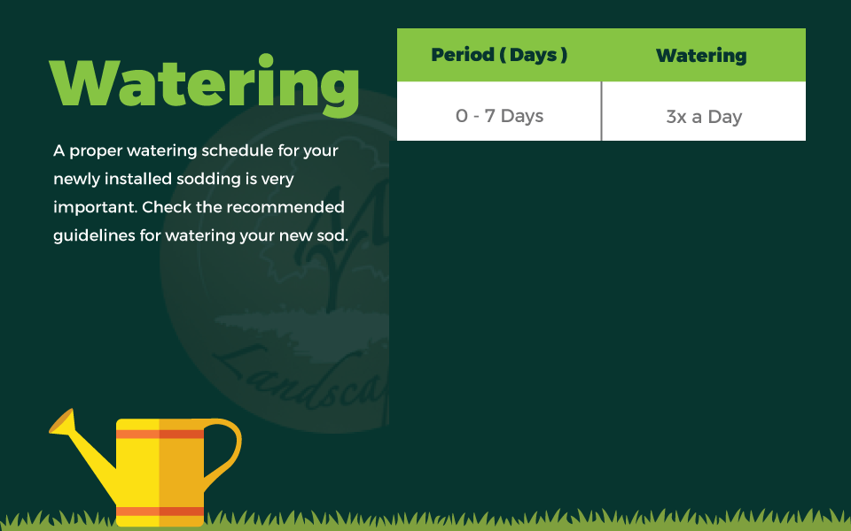 New Sod Watering Chart