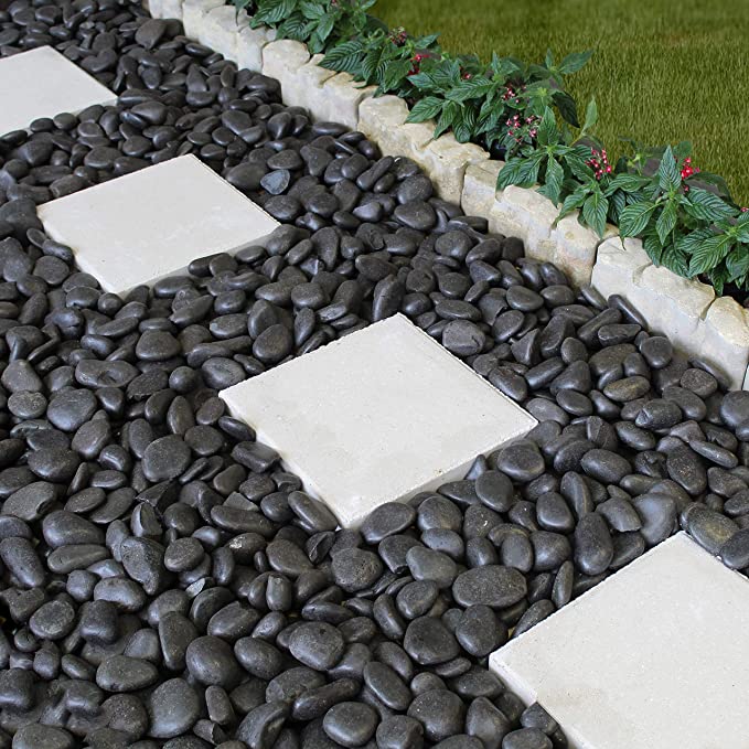 gravel path with stepping stones