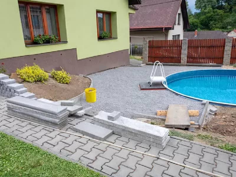 Interlock Patio Around Swimming Pool